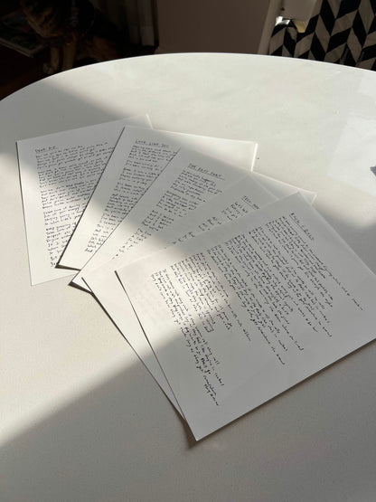 HANDWRITTEN & SIGNED LYRICS